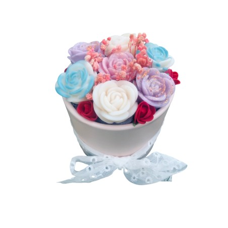 Bouquet florale en cire parfumé Fleur d'eau