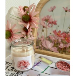 Créa By Yasmine - Bougie pop souffle de rose
