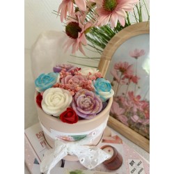 Personnalisation - Bouquet de fondants parfumés version boîte ronde