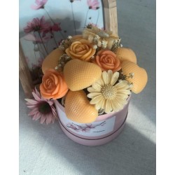 Personnalisation - Bouquet de fondants parfumés version boîte ronde
