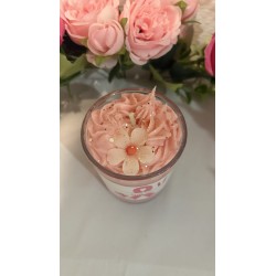 #bougie octobre rose fleur de coton