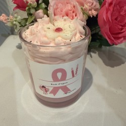 bougie rose sauvage  " rosée d'espoir"