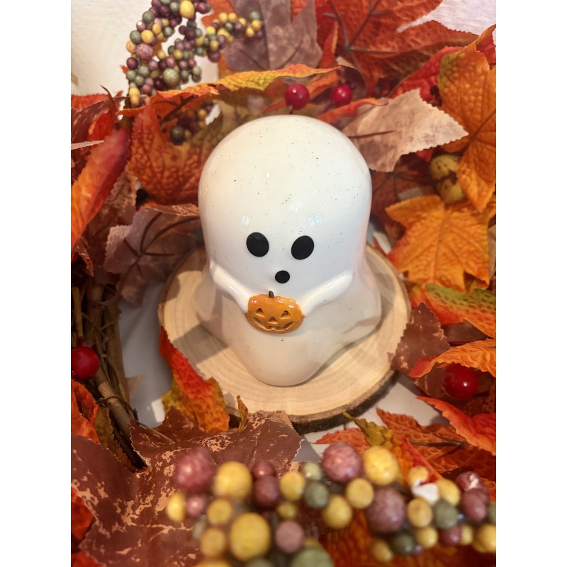 Brûleur encens petit fantôme citrouille Brûleur encens petit fantôme citrouille