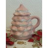 Mug sapin de Noël rose