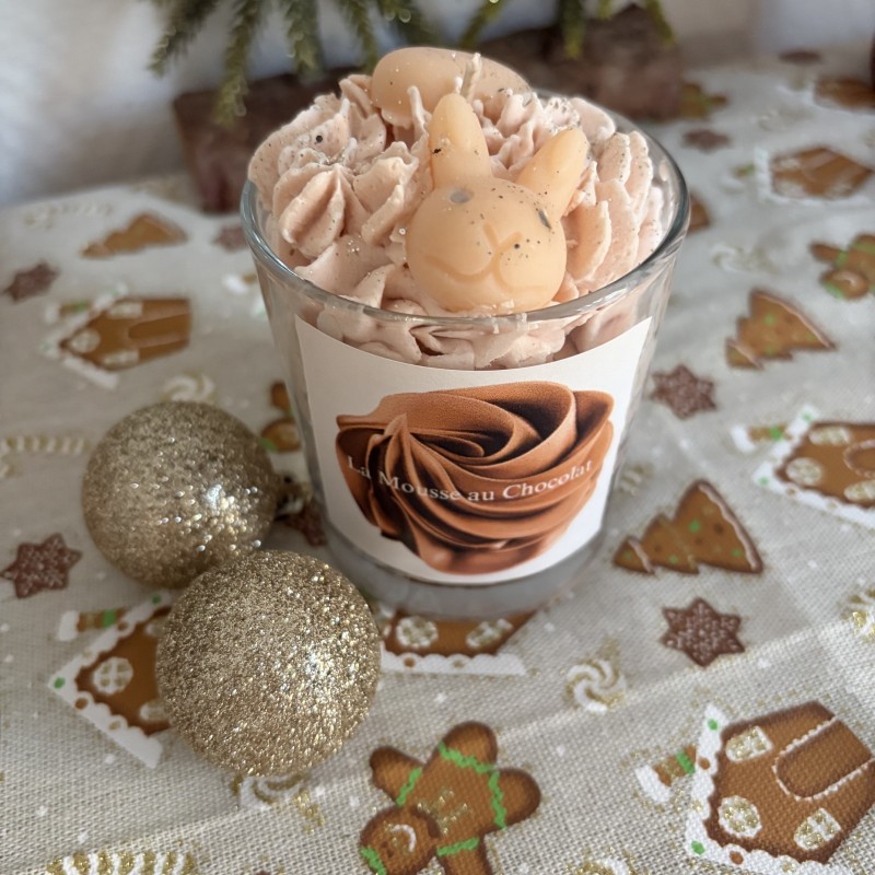 Créa By Yasmine - Bougie chantilly dessert chocolaté