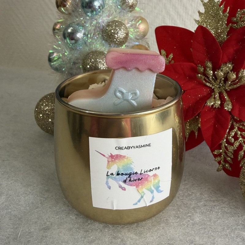 la bougie licorne d'hiver