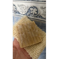 Savon Artisanal Karité & Miel - Saponifié à Froid | 80g + Filet Coton