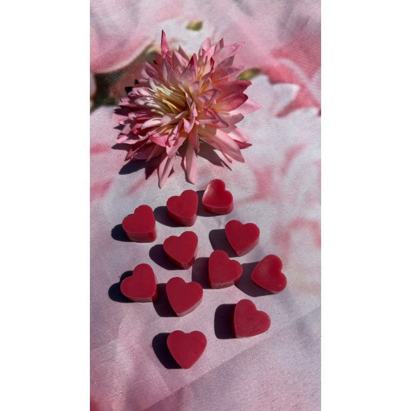 11 mini fondants coeur  parfumés litchi