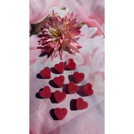 11 mini fondants coeur  parfumés litchi