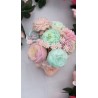 bouquet fleuri parfumé licorne- cire d'olive et pot visage- creabyyasmine