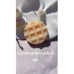 fondant parfumé pêche des vignes cire creabyyasmine