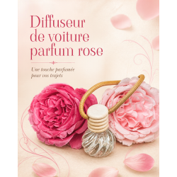 Diffuseur voiture parfum rose | Créa by Yasmine