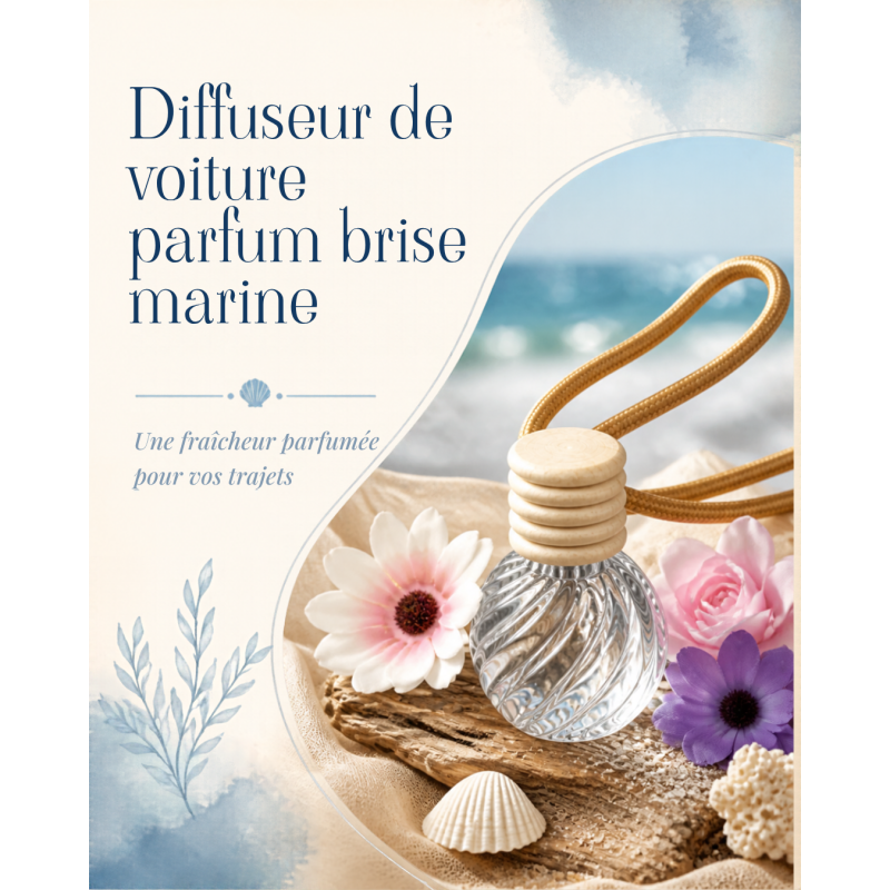 Diffuseur voiture parfum brise marine | Créa by Yasmine
